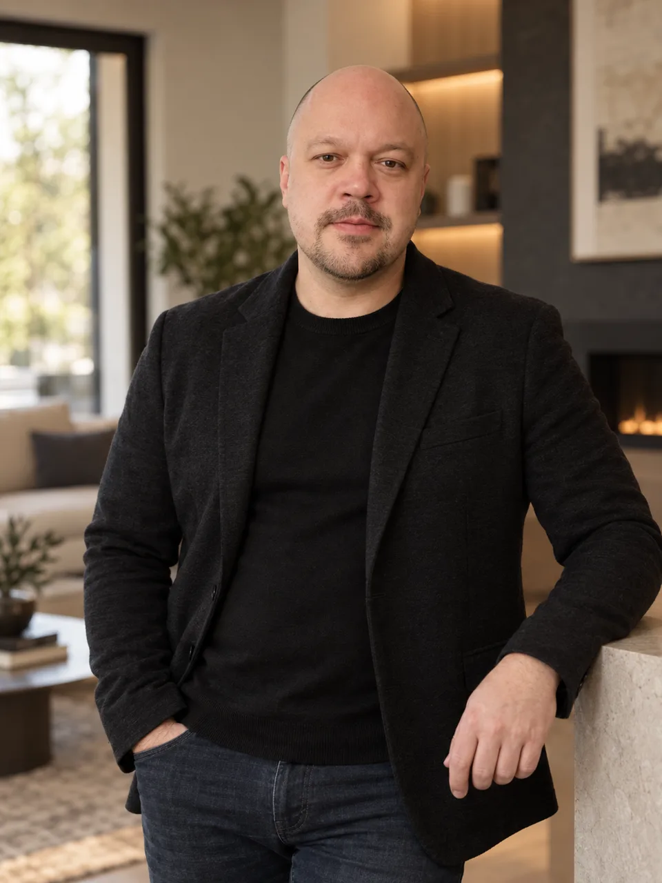 Pavel Dertyshnikov, founder and CEO of EHT, in a living room
